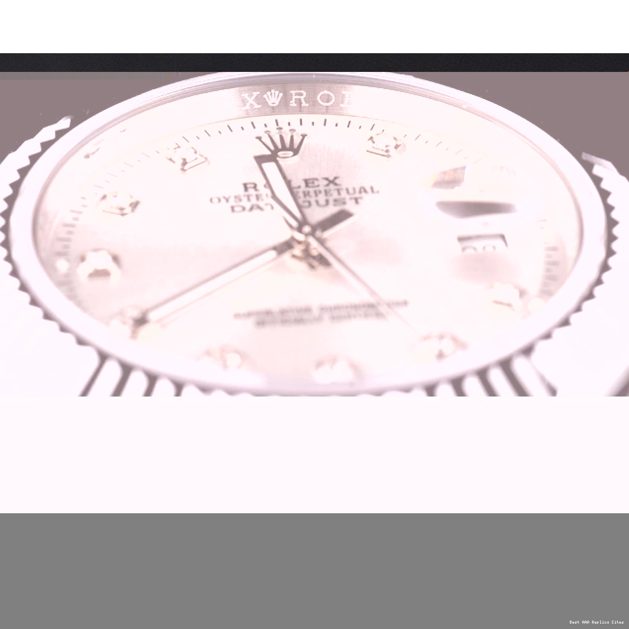 AAA Replica Watches Rose Dial White Leather Case Black Strap Swiss Gold Rolex Datejust 0709